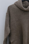 Marc le bihan round neck sweater 2772 taupe gray -brown